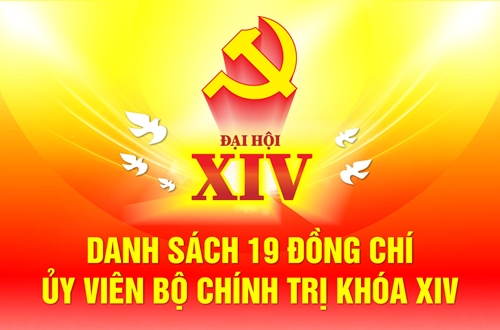 Danh sách 19 đồng chí Ủy viên Bộ Chính trị khóa XIV